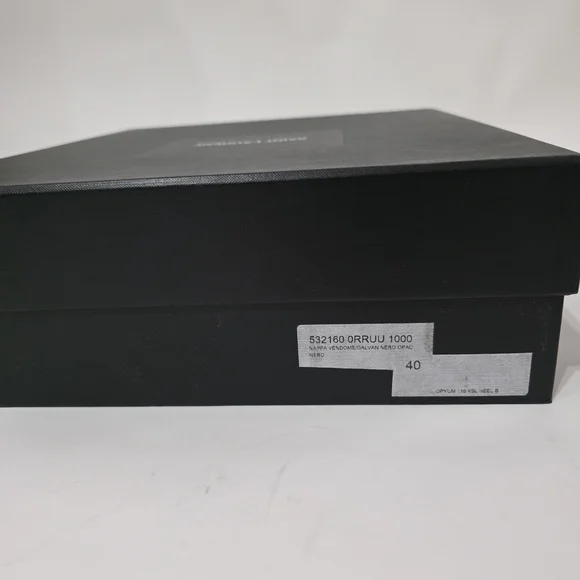 Saint Laurent Opyum Black Calfskin Ankle Boots Gold Heel Women’s Size 40 - Picture 14 of 14